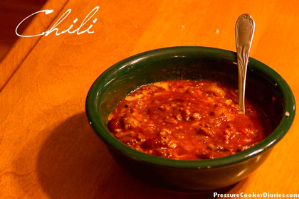 Pressure Cooker Chili Recipe