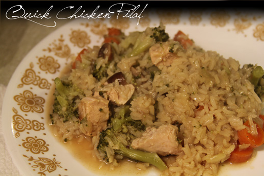 Quick Chicken Rice Pilaf