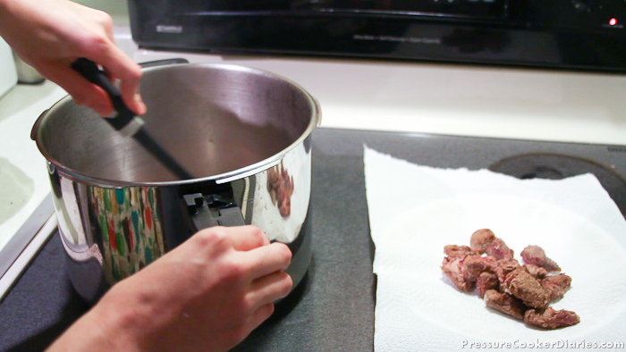 browned beef from pressure cooker browned beef from pressure cooker
