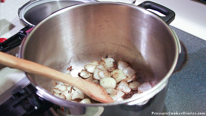 cooked onions pressure cooker browned onions