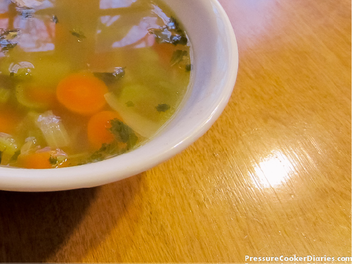 Making chicken stock: the final product