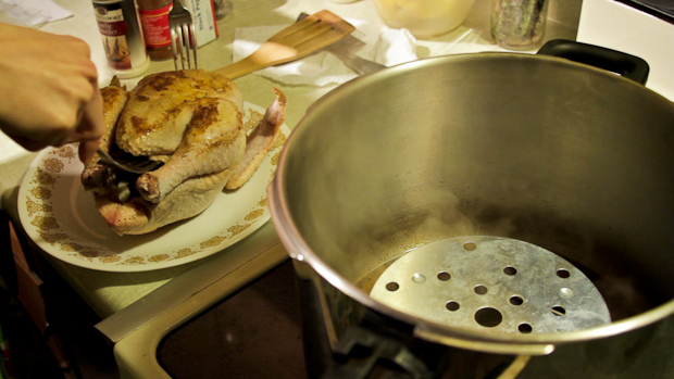 Pressure cooker chicken