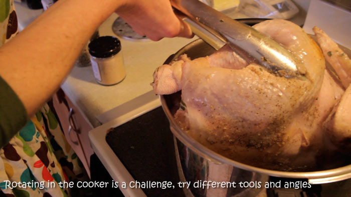 how to cook a turkey rotate